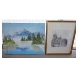 MFA036 Original Oil Painting & Ink Signed by Artists