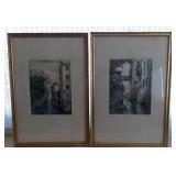 MFA048  Original Venezia Ink on Silk Drawings