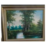 MFA070 Beautiful 27" x 22.5" Original Oil Painting Hans Knauf