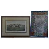 MFA076  A Gallop on Boards Print & Irish Tapestry