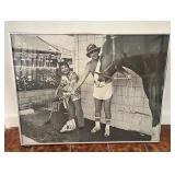 KFT006 Large Framed Photograph Of Two Men & A Horse
