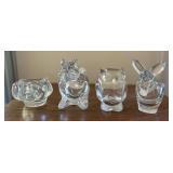 KFT017- Vintage Art Glass Animal Shaped Bowls