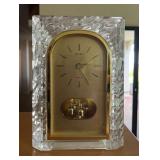 KFT019- Vintage Seiko Glass Mantle/ Desk Clock