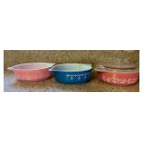KFT053- Vintage Pink & Blue Pyrex Dishes