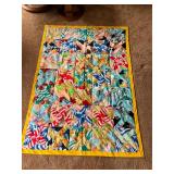 KFT054- Beautiful Hand Made Hawaiian Style Patch Quilt