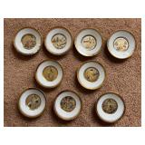 KFT094- Limited Edition Japanese Floral Calender Chokin Plate Collection 