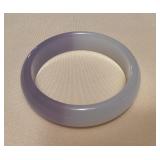 MMB004 Purple & White Jade Bangle Bracelet New