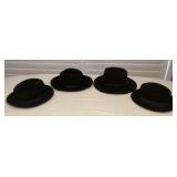 MMB075 Four Black Wool Hats XL