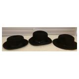 MMB077 Three Black Wool Hats XL