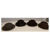 MMB078 Four Dark Brown Wool Hats XL