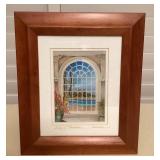 MMB130 Koa Framed Scenic Picture Of A View Of Diamond Head