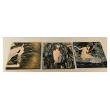 MMB144 Three Lacquered Art Pictures
