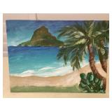 MMB157 Unframed Original Painting Of Chinaman’s Hat?