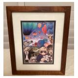 MMB193 Koa Framed “Who Says Animals Can’t Fly” By Margaret Keane