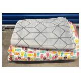 TII112- Soft Roll Up Little Kids Nap Mat & Plush Throw