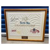 TII162- Framed Signed Hale Erwin 2005 Turtle By PGA Golf Championship 