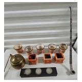 FTH135-Unique Looking 20" Smoking Pipe With An Assortment Of Decorative Candle Holders.