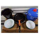 FTH176-Lot Of European Made Pots And Pans
