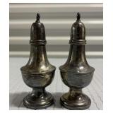FTH193- Vintage Pair Of Weighted Sterling Silver Salt & Pepper Shakers