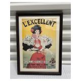 FTH202- Framed Print L’ Excellent Consommé De Viande De Boeuf