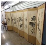 FTH301-Extremely Elegant And Beautiful Asian Eight Panel Silk Embroidered Folding Room Divider