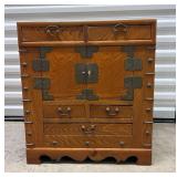FTH328- Wooden Tansu Style Chest