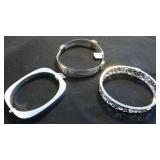 MDC037 Three Unique Silver Bangles