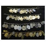 MDC044 Lot of Four Religious Charm Bracelets