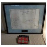 MDC061 Battle of Midway Map & 1976 U.S. Proof Coin Set