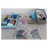 MDC067 Sewing Supplies and Hair Accessories Lot