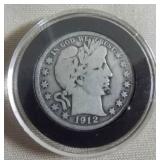 MDC092 One 1912-S U.S. Barber Half Dollar Silver Coin