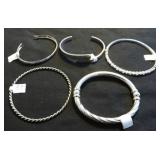 MDC100 Five Beautiful Silver Bracelets