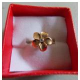 MDC110 One 14k Gold Flower Ring