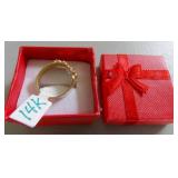 MDC114 One 14k Gold  Nugget Cut Ring