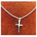 MDC148 Silver Cross and #1 Aunt Necklaces & Heart Shape Earrings