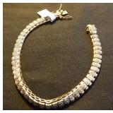 MDC152 Precious Silver Diamond Tennis Bracelet