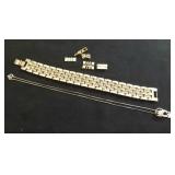 MDC157 Silver Chain with Slipper Pendant & Link Bracelet