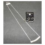 MDC162 Kuuipo Pendant with Chain and Pair of Silver Earrings