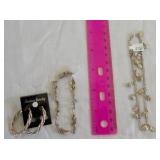 MDC186 Unusual Silver Alligator Link Bracelet & Charms