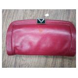 CIP047 - Red Clutch with "V" Logo on It - Unknown Brand