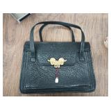 CIP048 - Handbag with No Brand Black Pebble Leather 