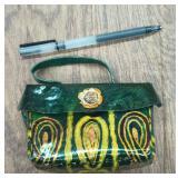 CIP061 - 2 Small Green Plastic Wallets 