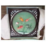 CIP072 - Chinese Dark Cherry Rosewood Wall Decorations, 3 Separate Pieces 