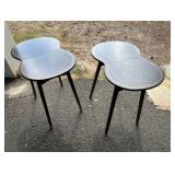 CIP102-2 FOLDING WOODEN TEA TABLES & 1 SM PORTABLE TABLE