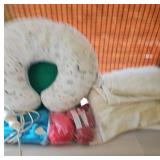 AAT006-Assortment Of Woven Blankets, Spreads, Warming Pad, Nursing Pillow, Body Pyramid & Yarn