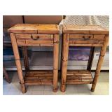 AAT008 Pair Of Bamboo End Tables