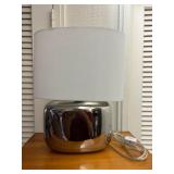 AAT059- Silver Colored Ceramic Base Table Lamp