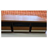 AAT113-Vintage Faux Wood 3 Drawer Cassette Storage Case