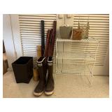 AAT121- Various Bamboo Poles, Pottery, Gardening Boots & More