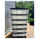 AAT130- (6) Drawer Plastic Storage Cart With Wheels